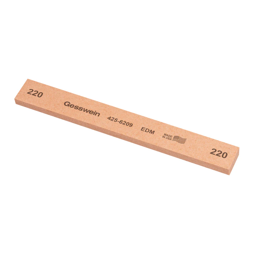 [425-6209] Gesswein® EDM Stones - 3/4" x 1/4" x 6", 220 Grit  (Pkg. of 6)