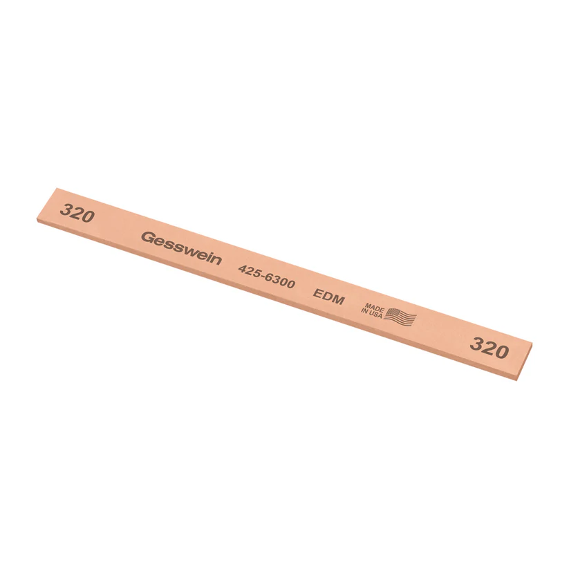 [425-6300] Gesswein® EDM Stones - 1/2" x 1/16" x 6", 320 Grit  (Pkg. of 12)