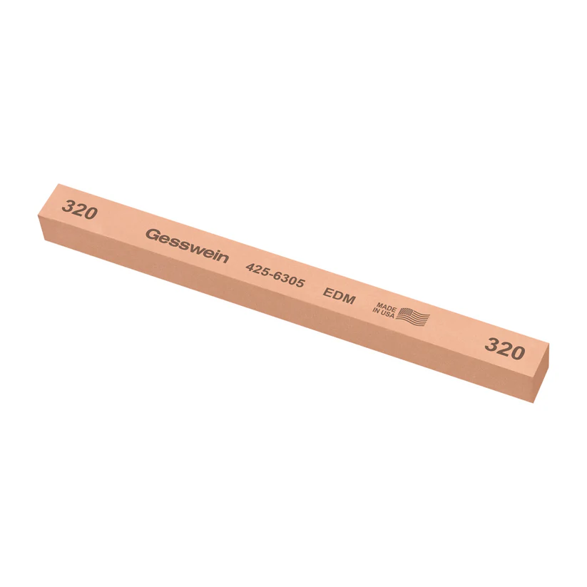 [425-6305] Gesswein® EDM Stones - 1/2" x 1/2" x 6", 320 Grit  (Pkg. of 6)