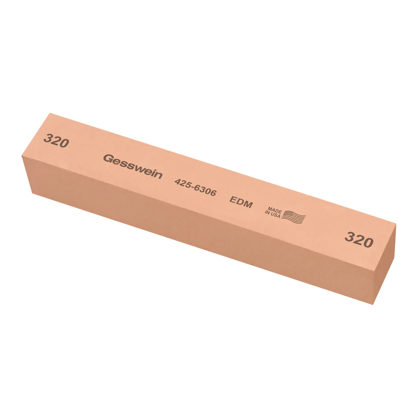 [425-6306] Gesswein® EDM Stones - 1" x 1" x 6", 320 Grit  (Pkg. of 6)