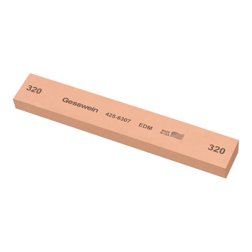 [425-6307] Gesswein® EDM Stones - 1" x 1/2" x 6", 320 Grit  (Pkg. of 6)