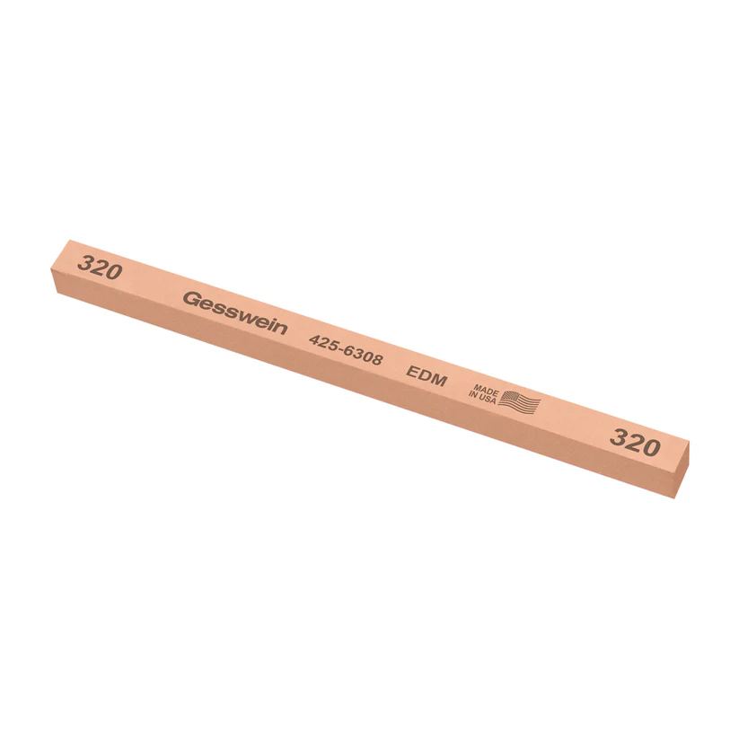 [425-6308] Gesswein® EDM Stones - 3/8" x 3/8" x 6", 320 Grit  (Pkg. of 12)