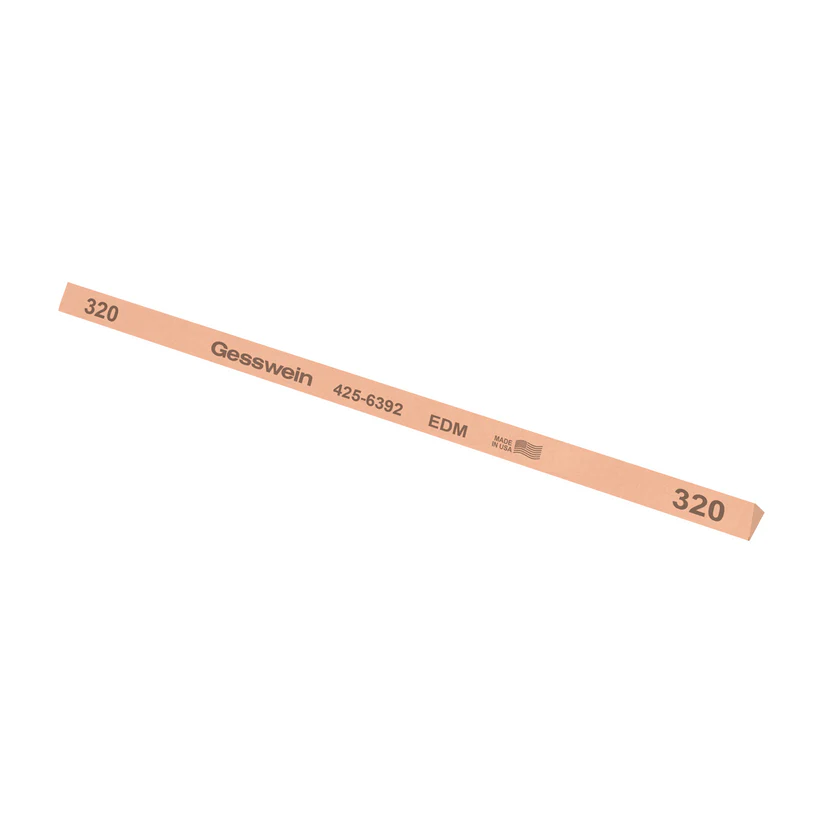 [425-6392] Gesswein® EDM Stones - 1/4" x 6" Triangle, 320 Grit  (Pkg. of 12)