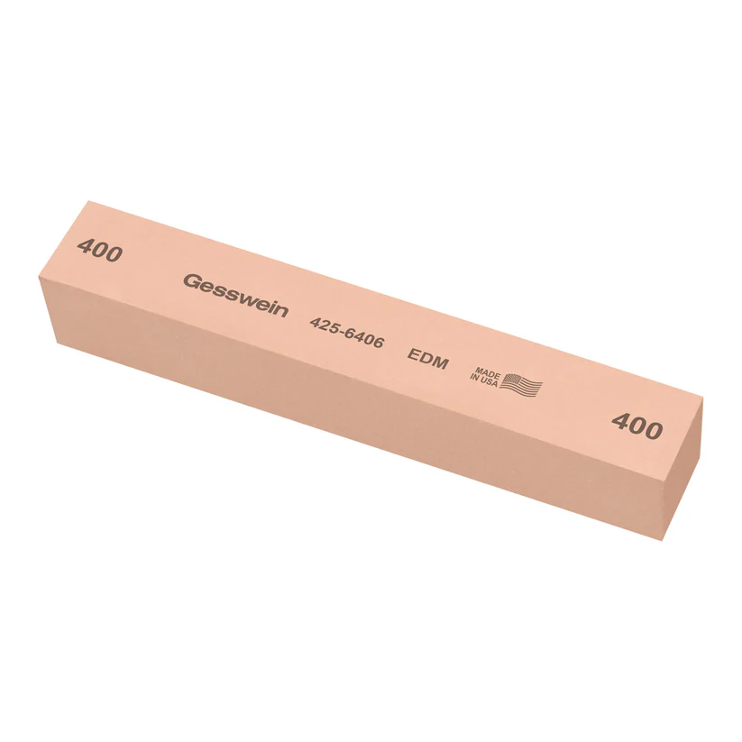 [425-6406] Gesswein® EDM Stones - 1" x 1" x 6", 400 Grit  (Pkg. of 6)