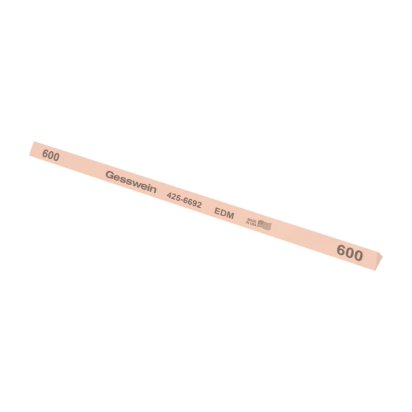 [425-6692] Gesswein® EDM Stones - 1/4" x 6" Triangle, 600 Grit  (Pkg. of 12)