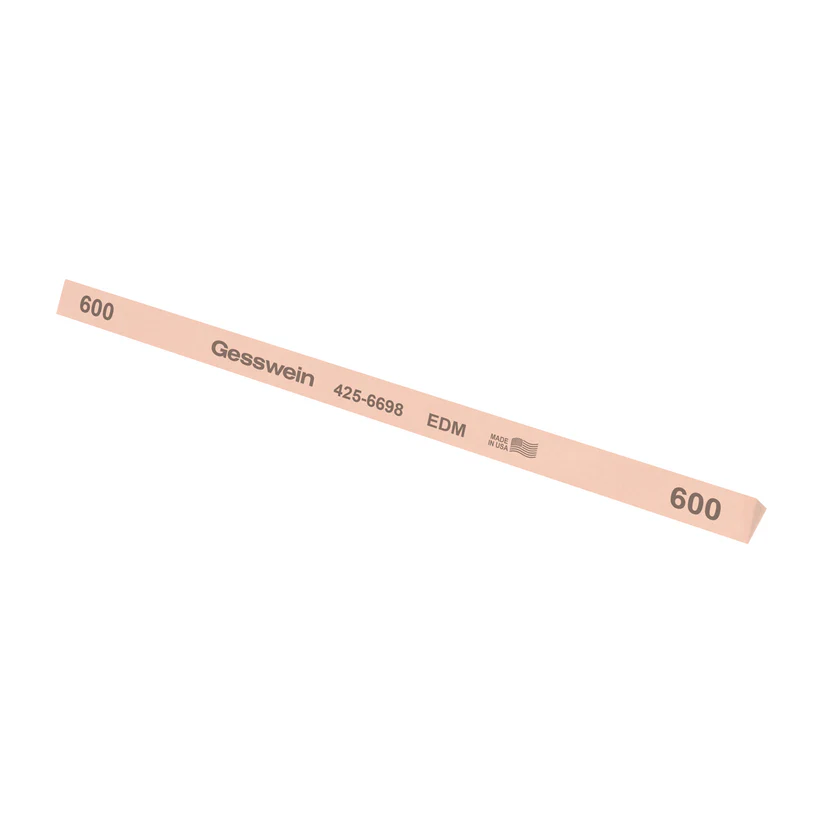 [425-6698] Gesswein® EDM Stones - 3/8" x 6" Triangle, 600 Grit  (Pkg. of 12)