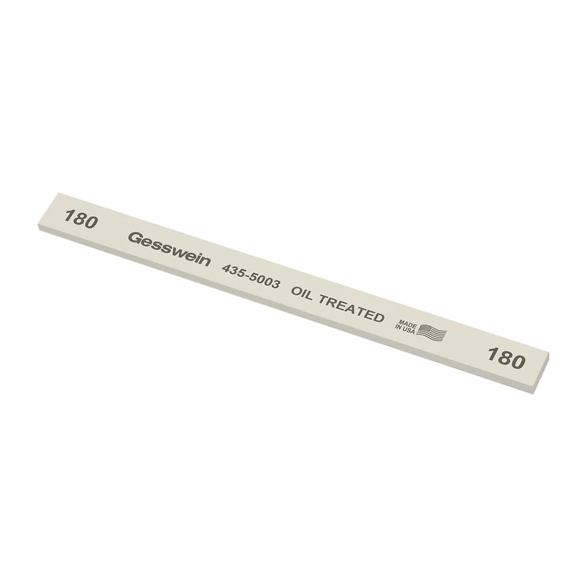 Gesswein® Oil-Treated Stones - 1/2" x 1/8" x 6", 180 Grit  (Pkg. of 12)