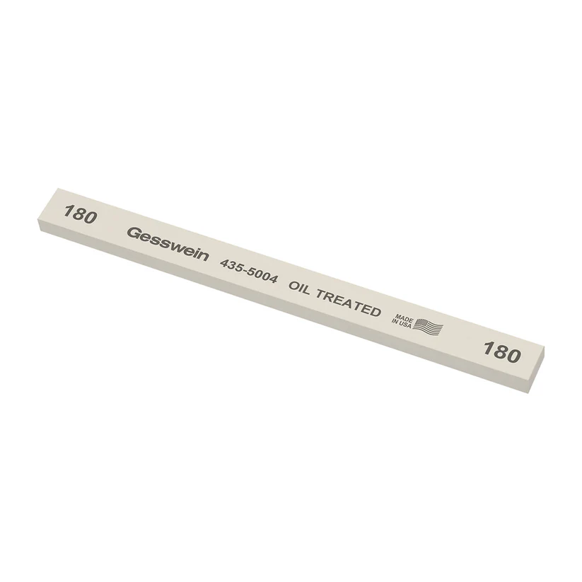 Gesswein® Oil-Treated Stones - 1/2" x 1/4" x 6", 180 Grit  (Pkg. of 12)