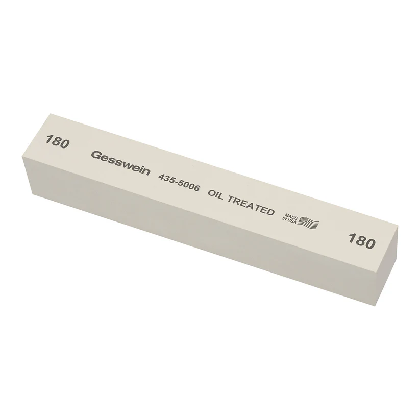 Gesswein® Oil-Treated Stones - 1" x 1" x 6", 180 Grit  (Pkg. of 6)
