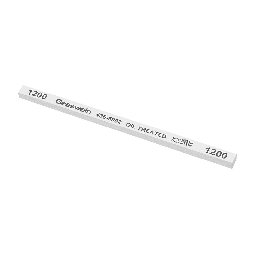 [435-5102] Gesswein® Oil-Treated Stones - 1/4" x 1/4" x 6", 120 Grit  (Pkg. of 12)