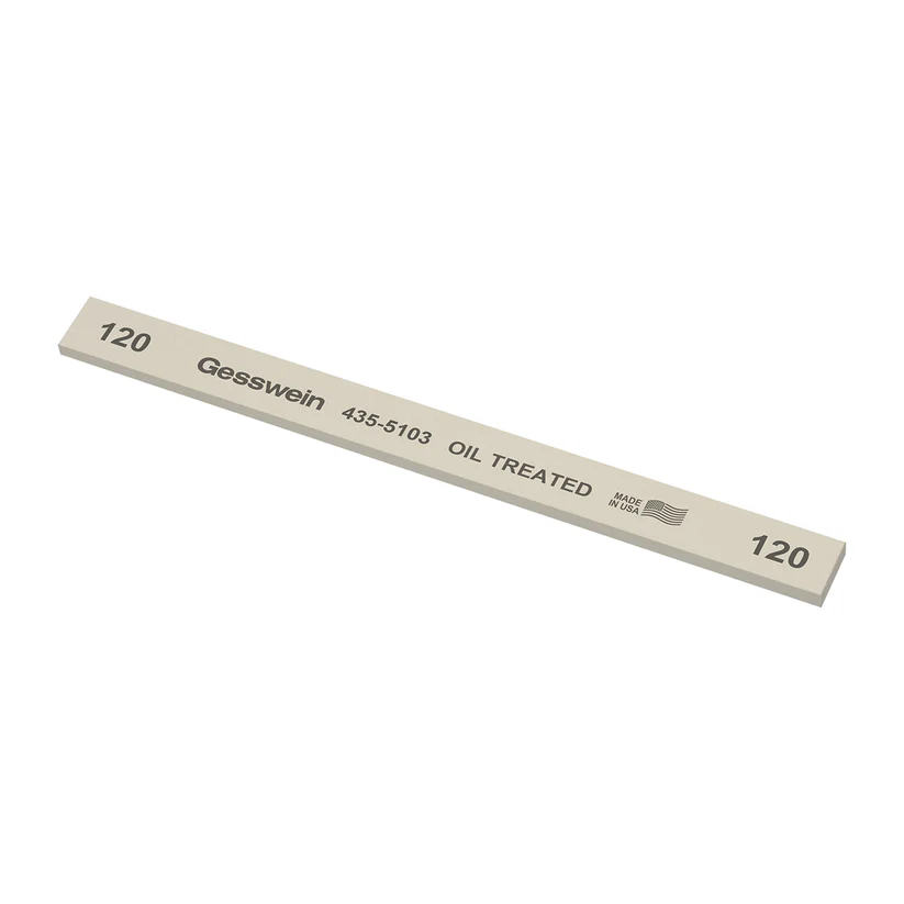 Gesswein® Oil-Treated Stones - 1/2" x 1/8" x 6", 120 Grit  (Pkg. of 12)