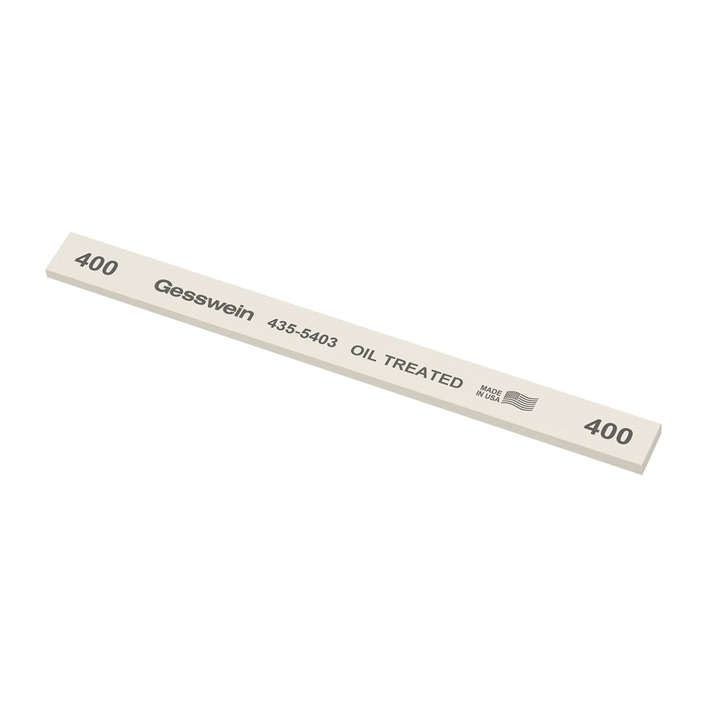 [435-5203] Gesswein® Oil-Treated Stones - 1/2" x 1/8" x 6", 220 Grit  (Pkg. of 12)