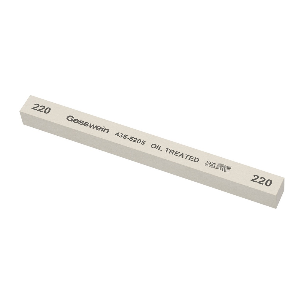 Gesswein® Oil-Treated Stones - 1/2" x 1/2" x 6", 220 Grit  (Pkg. of 6)