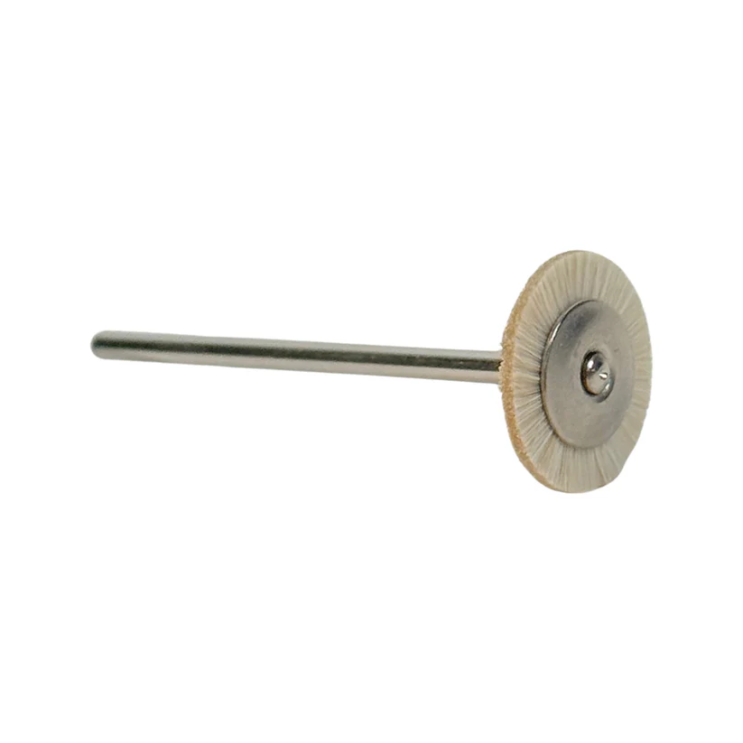 [113-1524] Hatho Single Row Soft 7/8" Wheel Brushes - 3/32" Shank (Pkg. of 12)