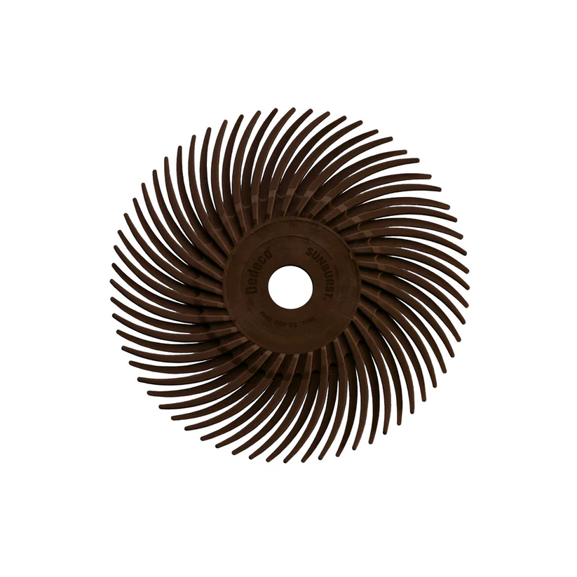 Dedeco® SUNBURST® Radial Discs - 3" (3/8" Center Hole) - 36 grit (Pkg. of 12)