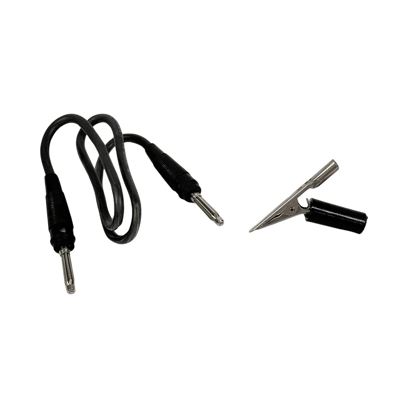 [210-0101] Black Clip and Cable for Ikohe 3-Beaker Plating System