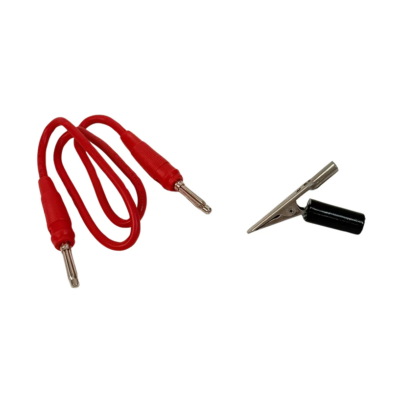 [210-0102] Red Clip and Cable for Ikohe 3-Beaker Plating System