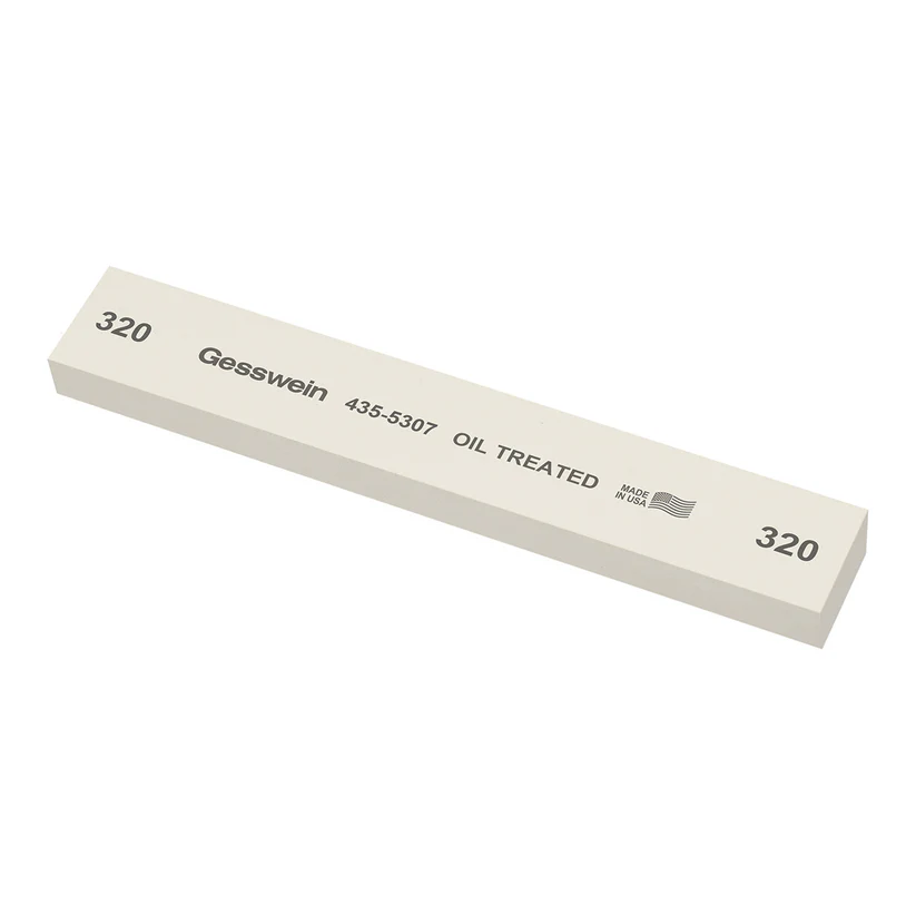 Gesswein® Oil-Treated Stones - 1" x 1/2" x 6", 320 Grit  (Pkg. of 6)