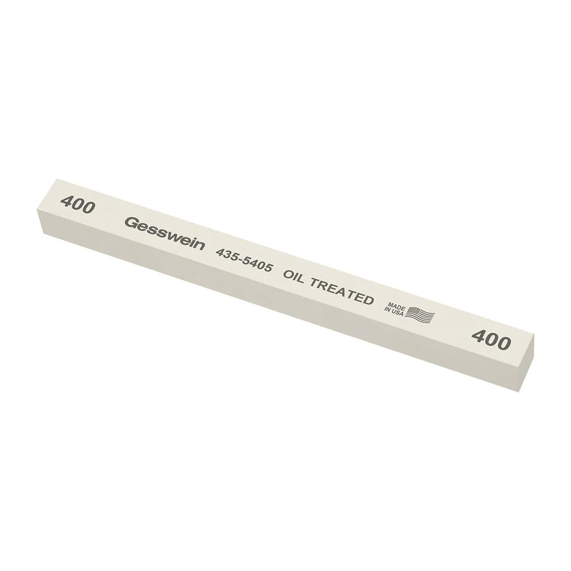 [435-5405] Gesswein® Oil-Treated Stones - 1/2" x 1/2" x 6", 400 Grit  (Pkg. of 6)