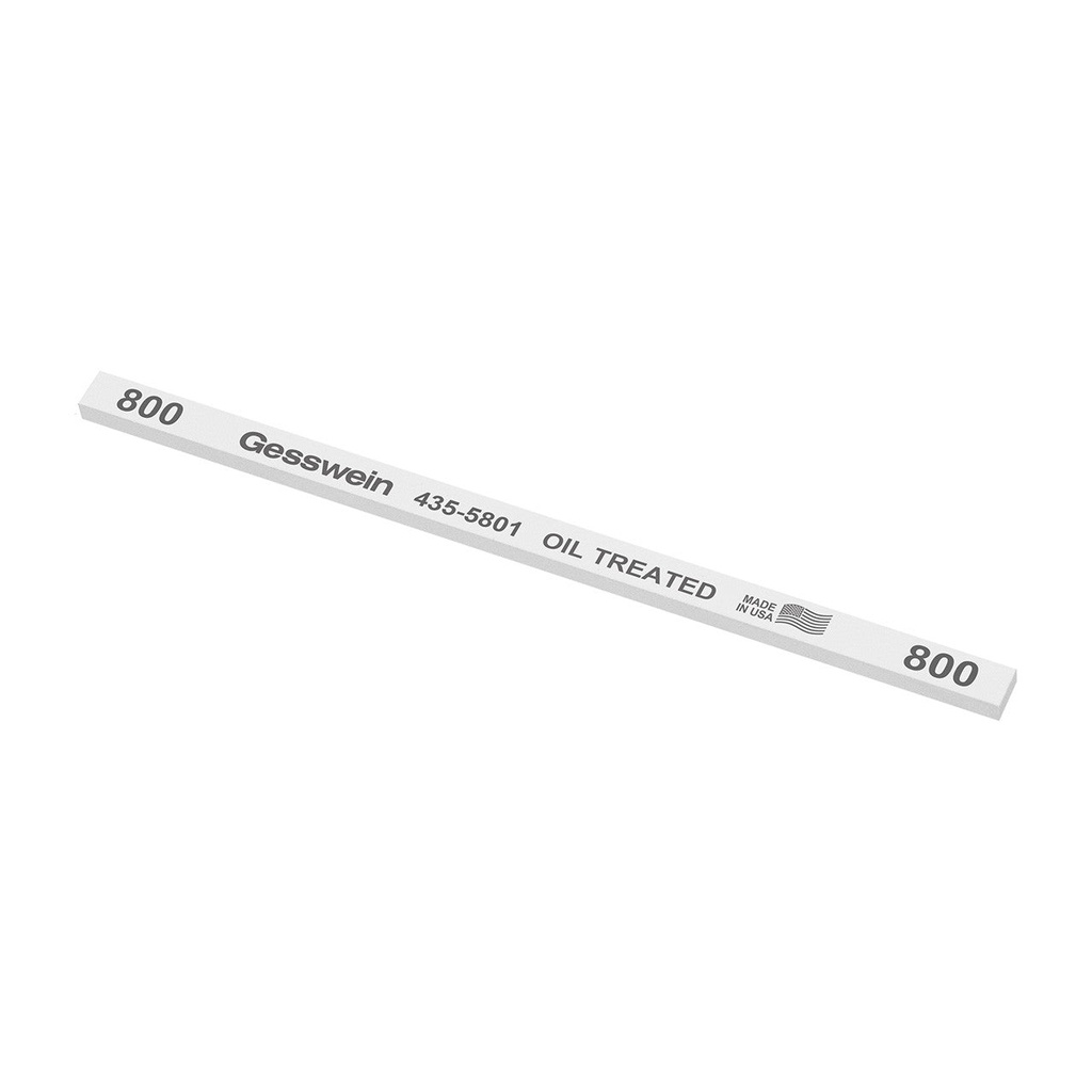 [435-5501] Gesswein® Oil-Treated Stones - 1/4" x 1/8" x 6", 150 Grit  (Pkg. of 12)