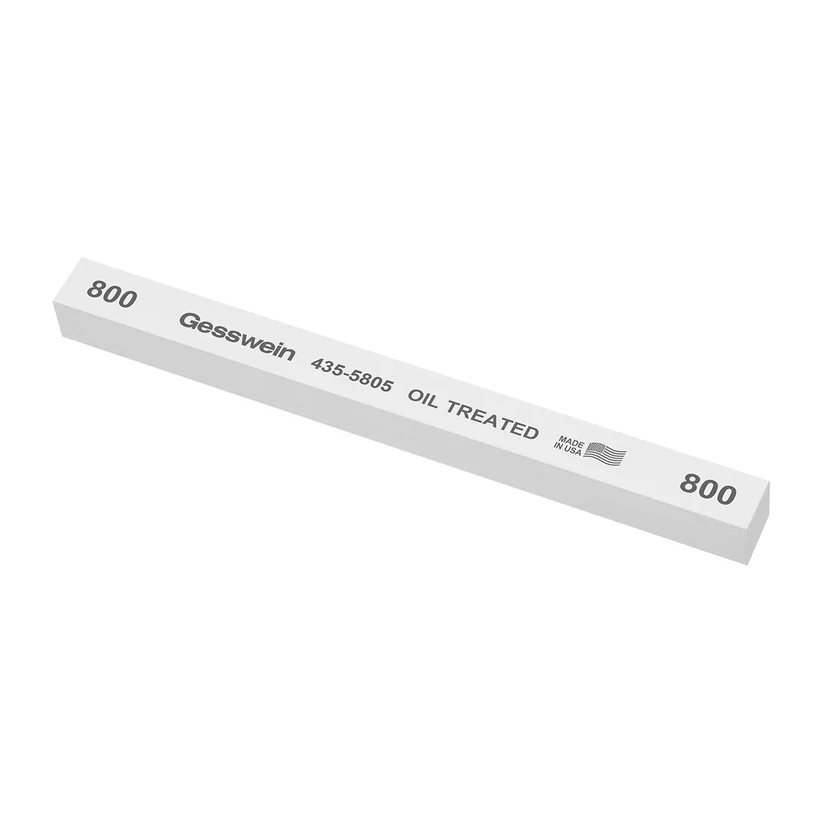 [435-5805] Gesswein® Oil-Treated Stones - 1/2" x 1/2" x 6", 800 Grit  (Pkg. of 6)