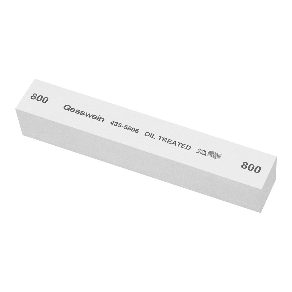 [435-5806] Gesswein® Oil-Treated Stones - 1" x 1" x 6", 800 Grit  (Pkg. of 6)