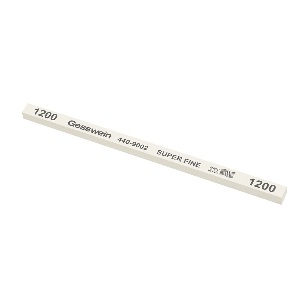 Gesswein® Super Fine Stones - 1/4" x 1/4" x 6", 1200 Grit  (Pkg. of 12)