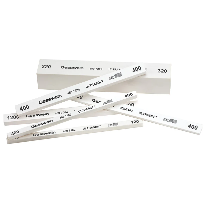 Gesswein® Ultra-Soft Stones - 1/4" x 1/4" x 6", 120 Grit  (Pkg. of 12)