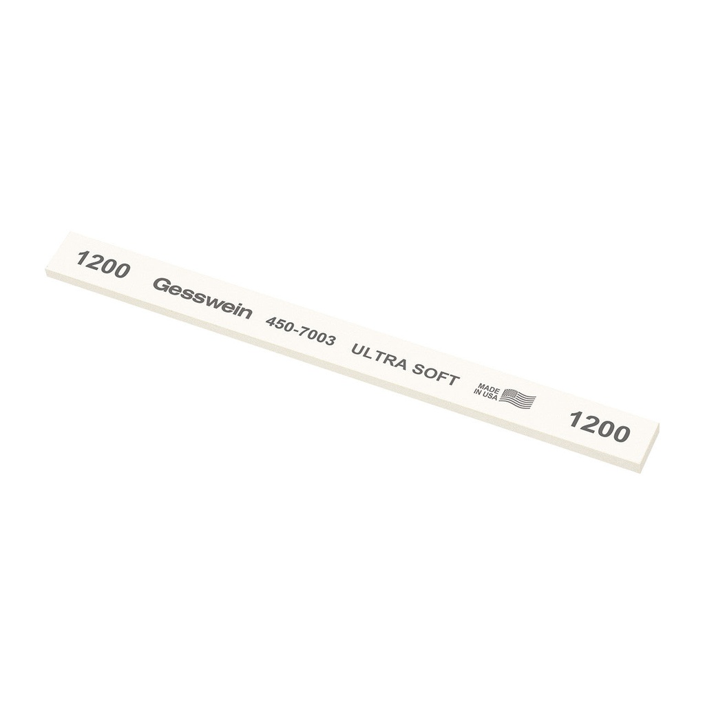 [450-7103] Gesswein® Ultra-Soft Stones - 1/2" x 1/8" x 6", 120 Grit  (Pkg. of 12)
