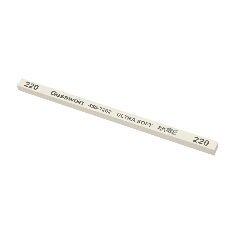 Gesswein® Ultra-Soft Stones - 1/4" x 1/4" x 6", 220 Grit  (Pkg. of 12)