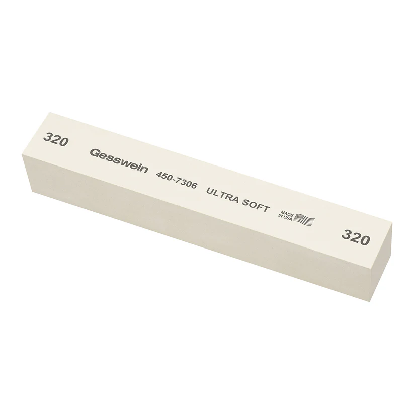 Gesswein® Ultra-Soft Stones - 1" x 1" x 6", 320 Grit  (Pkg. of 6)