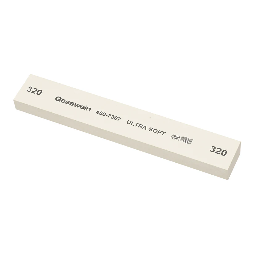 Gesswein® Ultra-Soft Stones - 1" x 1/2" x 6", 320 Grit  (Pkg. of 6)