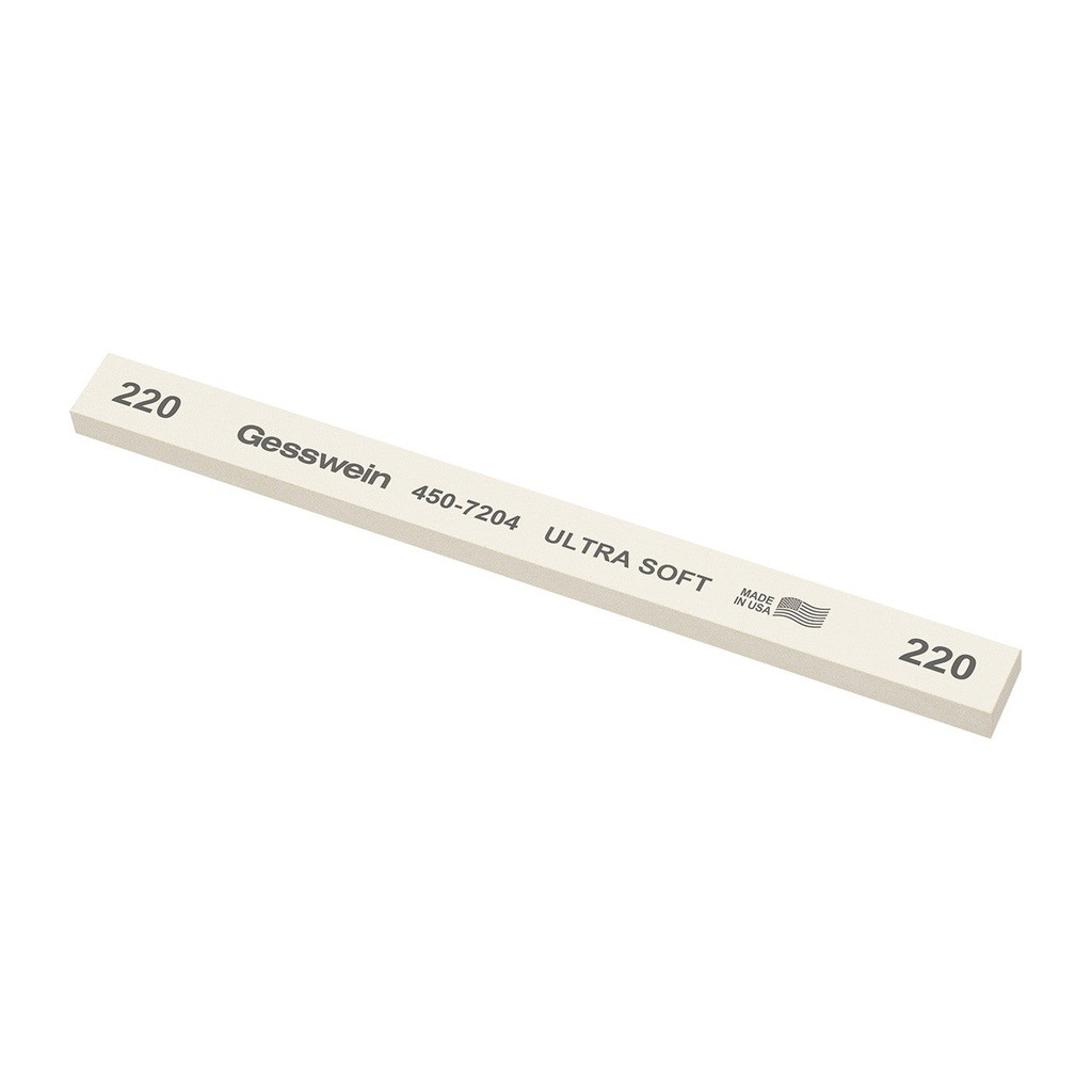 [450-7604] Gesswein® Ultra-Soft Stones - 1/2" x 1/4" x 6", 600 Grit  (Pkg. of 12)