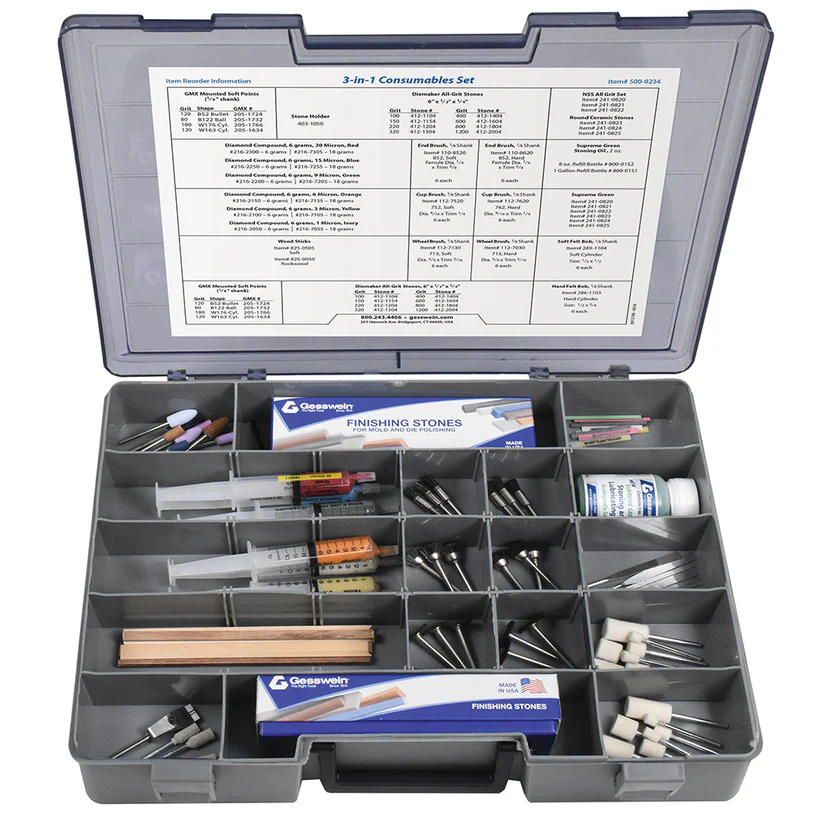 [500-0234] Gesswein® 3-in-1 Consumable Mold Polishing Set