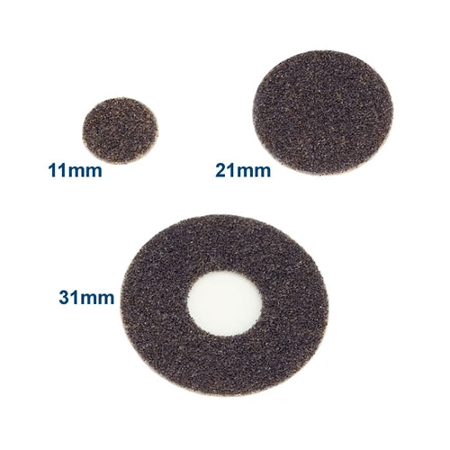 [510-0600] PSA 11mm/80 grit Sandpaper Discs (Pkg. of 10)