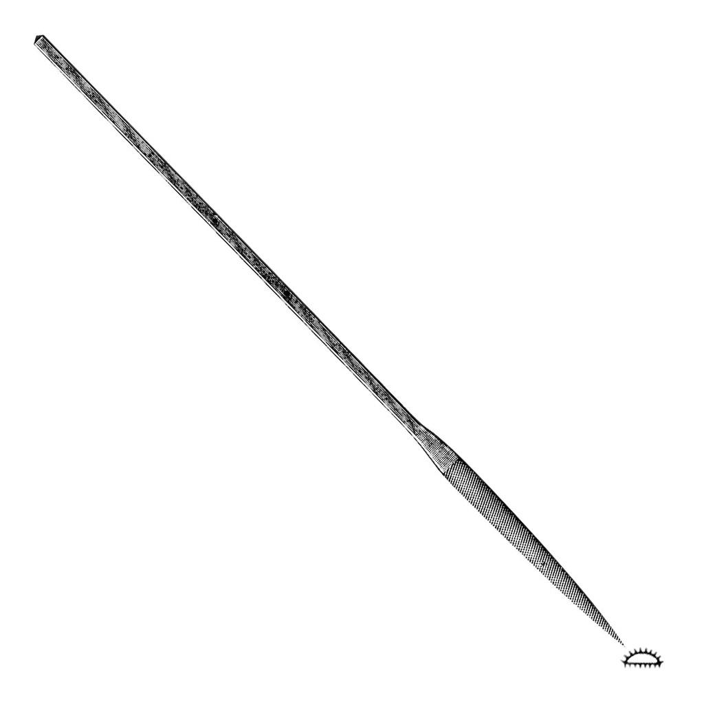 [725-1028] Escapement File - Half-Round, Cut 8