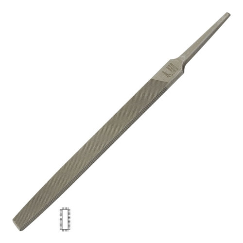 Grobet USA® American Pattern Files - Flat (End Tapered) - 8" Smooth Cut