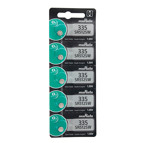 [808-3008] Sony® Murata Silver Oxide Watch Batteries - 335  (Pkg. of 5)