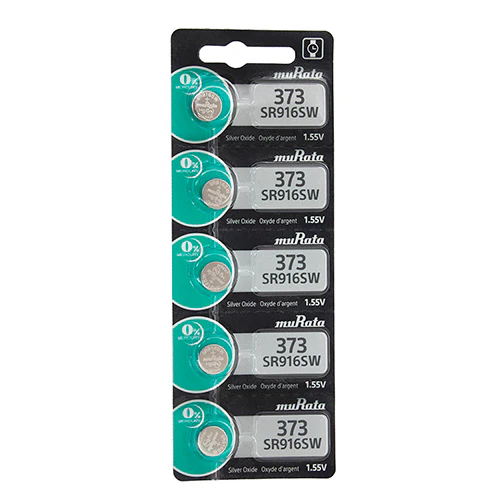 Sony® Murata Silver Oxide Watch Batteries - 373  (Pkg. of 5)