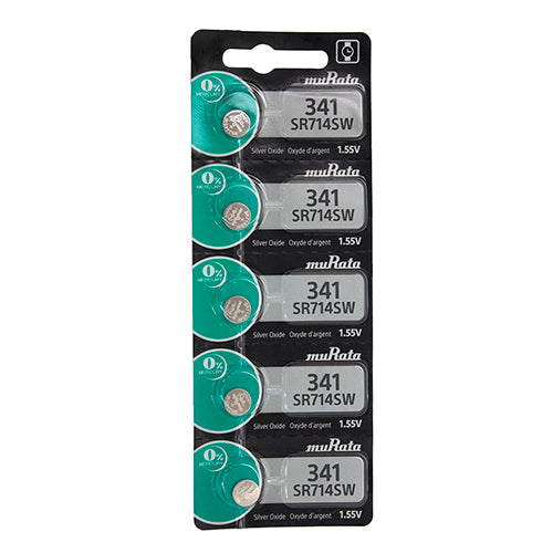 Sony® Murata Silver Oxide Watch Batteries - 341  (Pkg. of 5)