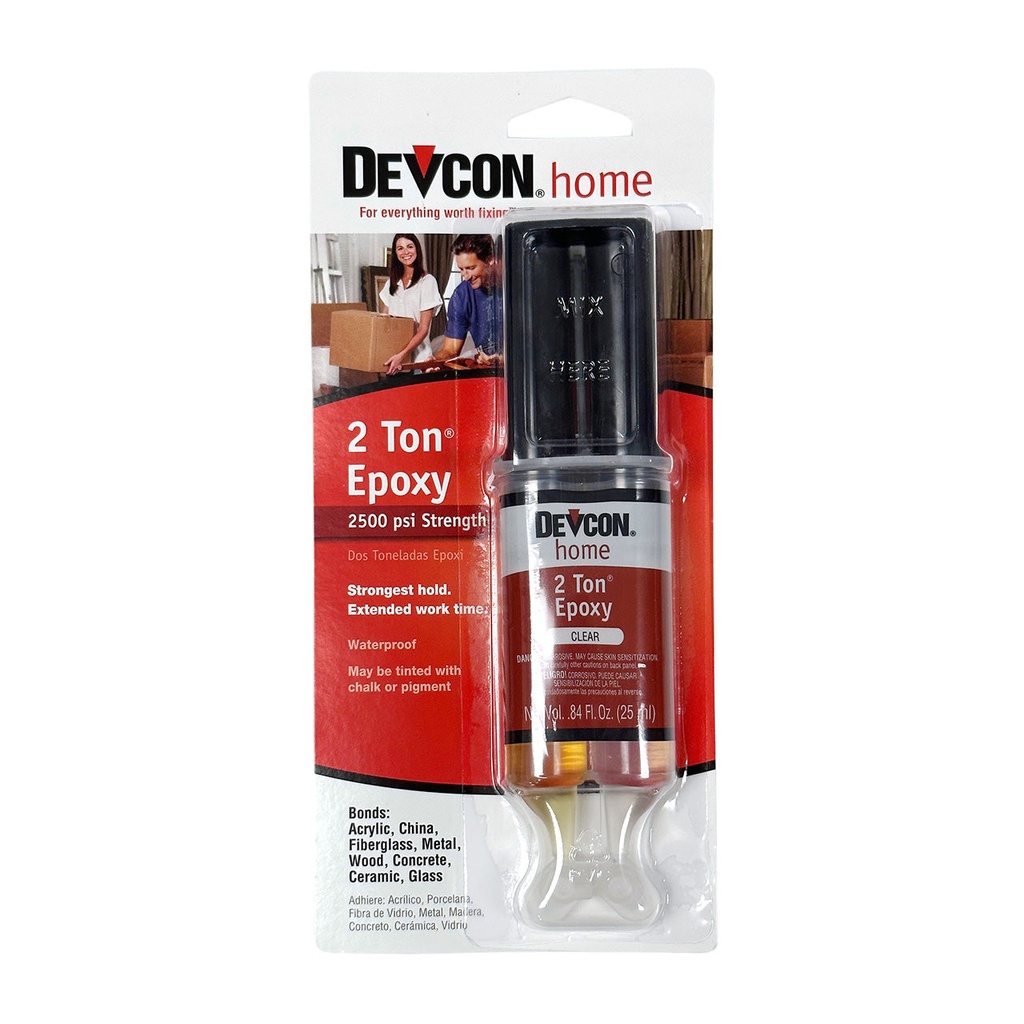 [811-2658] Devcon® Epoxy 2-Ton Clear 1oz Dev-Tube (Pkg. of 6)
