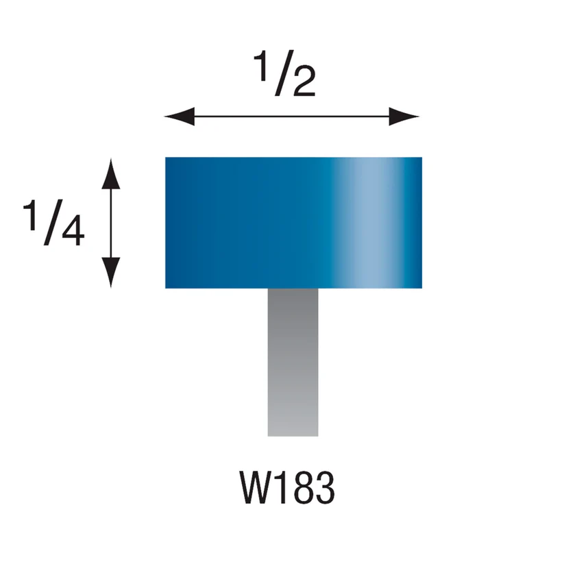 Blue Mounted Points, 1/8" Shank - W183, Box of 36