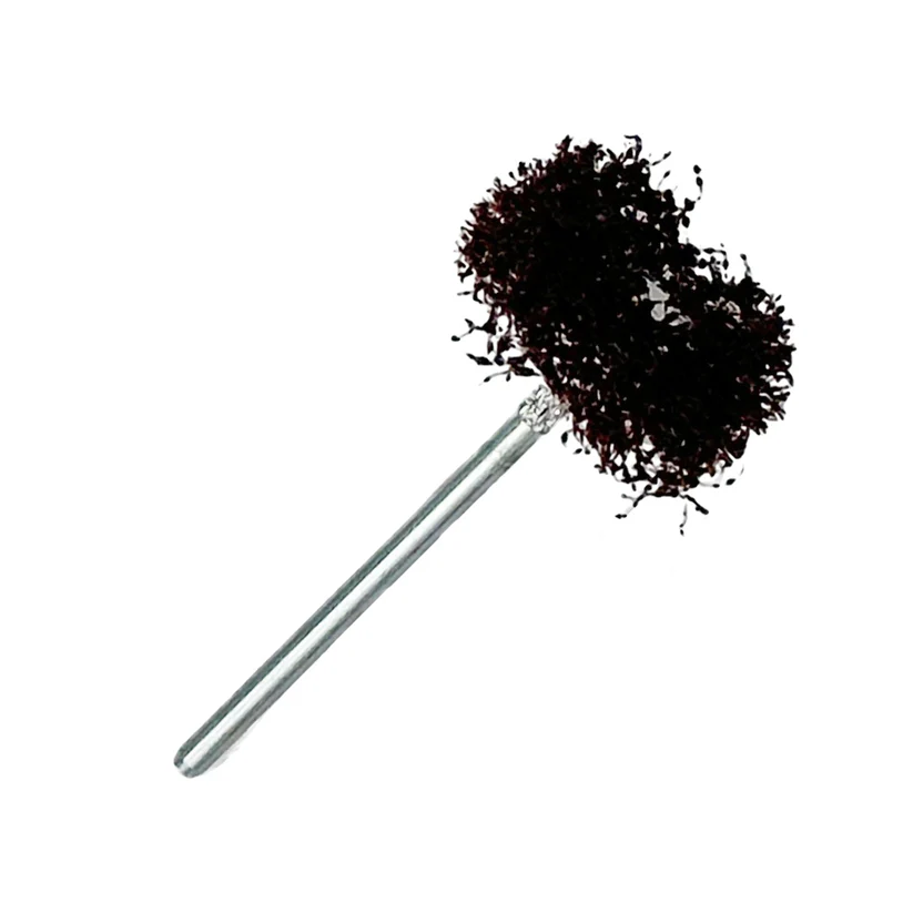 [288-2240] Coarse 7/8" Satin Finish Buffs - 3/32" Shank Pkg of 12