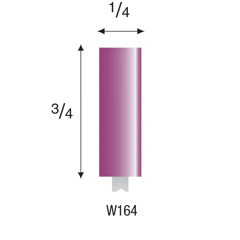 [333-1164] Purple Mounted Points, 1/8" Shank - W164, Pkg. Of 12