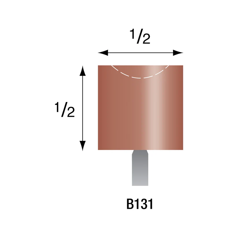 Red Mounted Points, 1/8" Shank - B131, Box of 12