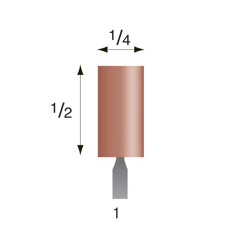 [319-0010] Red Mounted Points 3/32" Shank - #1 (Box of 72)