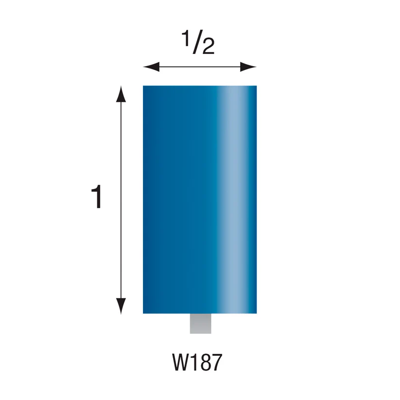 Blue Mounted Points, 1/8" Shank - W187, Box of 12