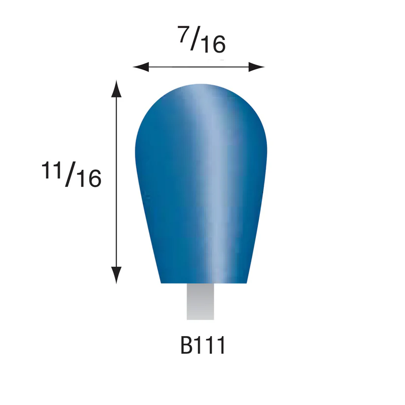 Blue Mounted Points, 1/8" Shank - B111, Box of 12