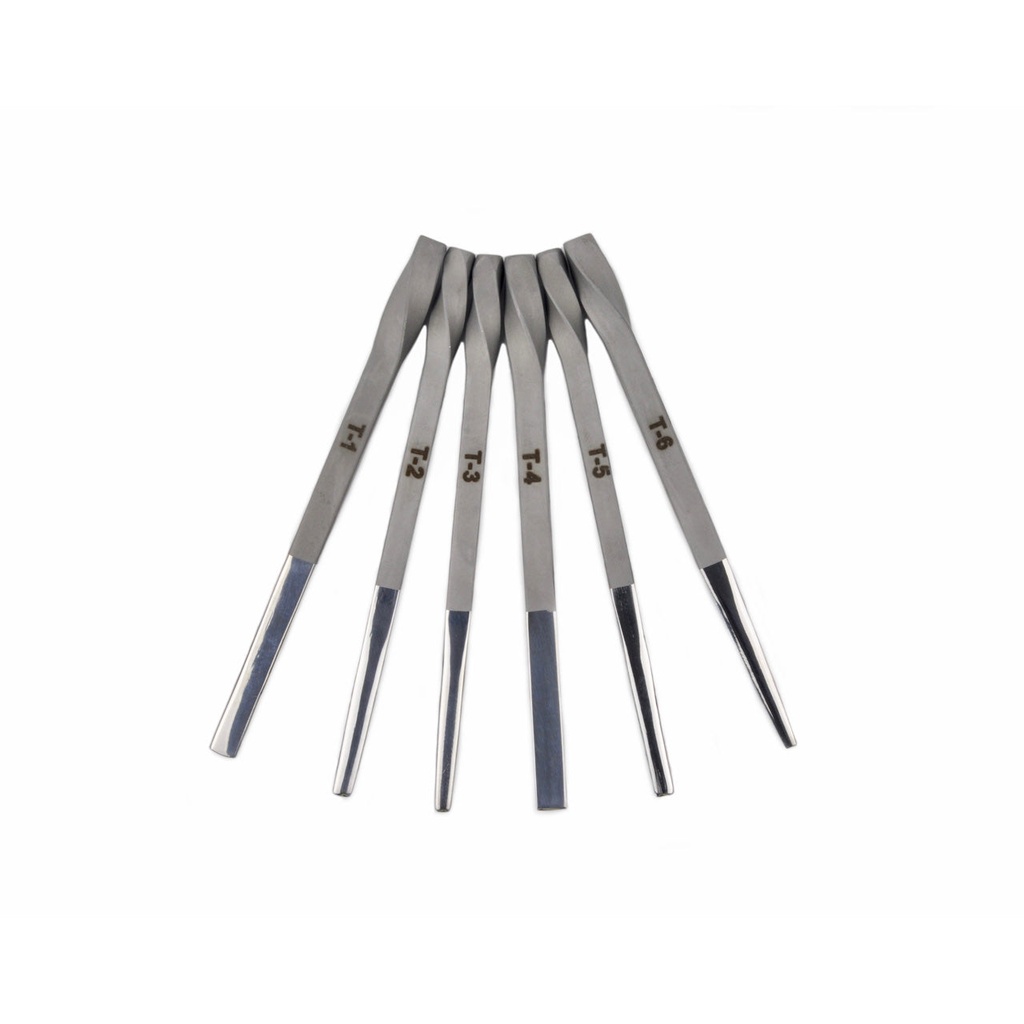 [815-1960] Fretz T-SET Tracing Repoussé and Chasing Tools (Set of 6)