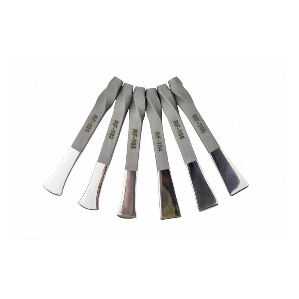 [815-1980] FRETZ Large Repoussé Fluting Set of 6
